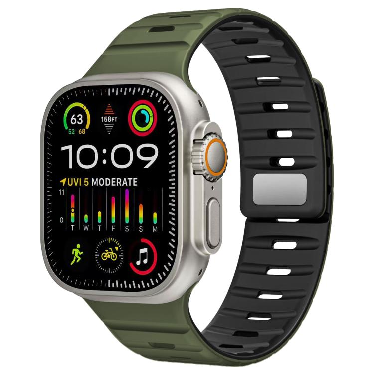 Bracelet de montre en silicone à boucle magnétique xDfind Norman, pour Apple Watch 42 / 44 / 45 / 46 / 49mm, pour Apple Watch 38 / 40 / 41 / S11 42mm