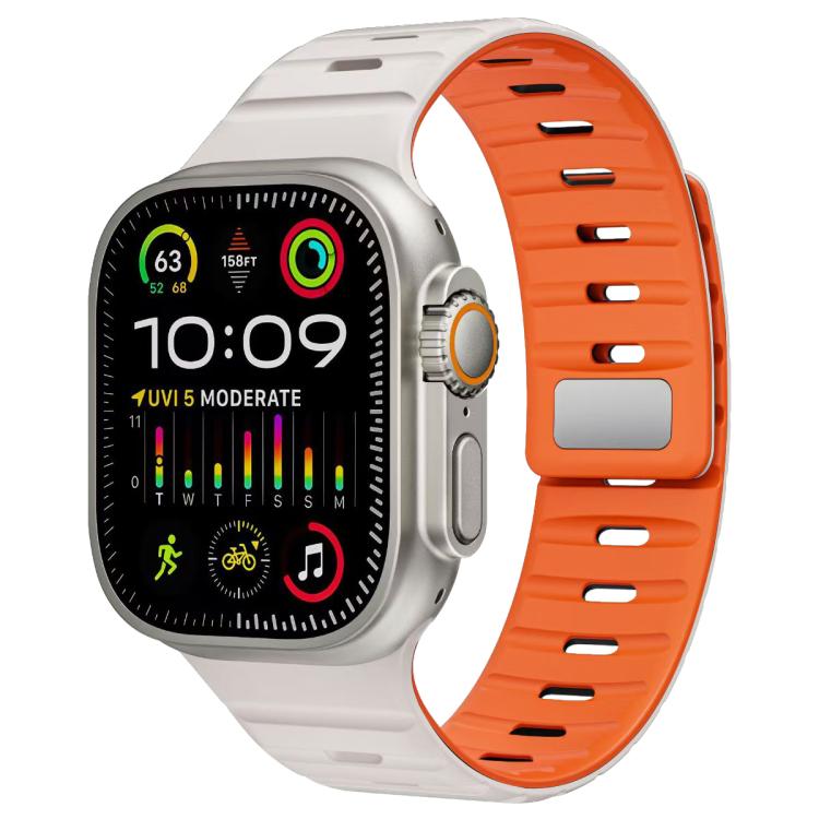 Bracelet de montre en silicone à boucle magnétique xDfind Norman, pour Apple Watch 42 / 44 / 45 / 46 / 49mm, pour Apple Watch 38 / 40 / 41 / S11 42mm