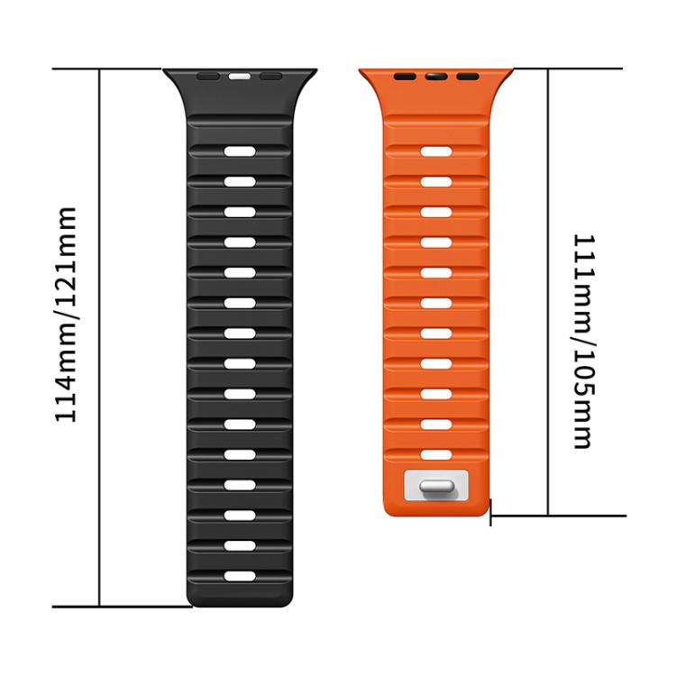 Bracelet de montre en silicone à boucle magnétique xDfind Norman, pour Apple Watch 42 / 44 / 45 / 46 / 49mm, pour Apple Watch 38 / 40 / 41 / S11 42mm