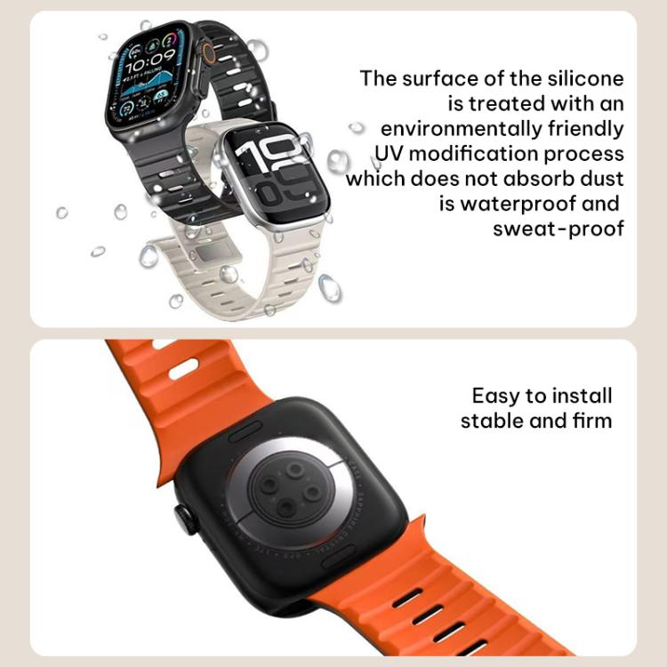 Bracelet de montre en silicone à boucle magnétique xDfind Norman, pour Apple Watch 42 / 44 / 45 / 46 / 49mm, pour Apple Watch 38 / 40 / 41 / S11 42mm