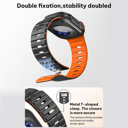 Bracelet de montre en silicone à boucle magnétique xDfind Norman, pour Apple Watch 42 / 44 / 45 / 46 / 49mm, pour Apple Watch 38 / 40 / 41 / S11 42mm