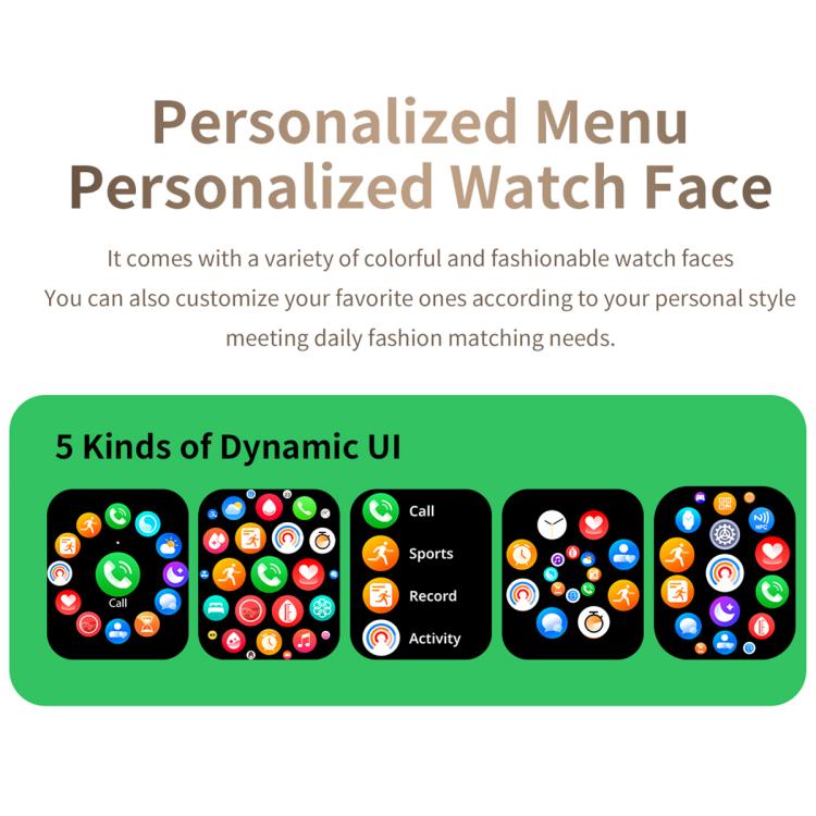 CY39 2.02 inch HD Color Screen Sports Smart Watch Supports Bluetooth Call, Health Monitoring