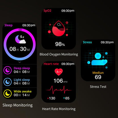 CY39 2.02 inch HD Color Screen Sports Smart Watch Supports Bluetooth Call, Health Monitoring