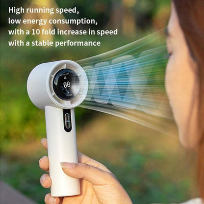 Mini ventilateur portable sans pales à affichage numérique haute vitesse 100 vitesses, 1800mAh, 3000mAh