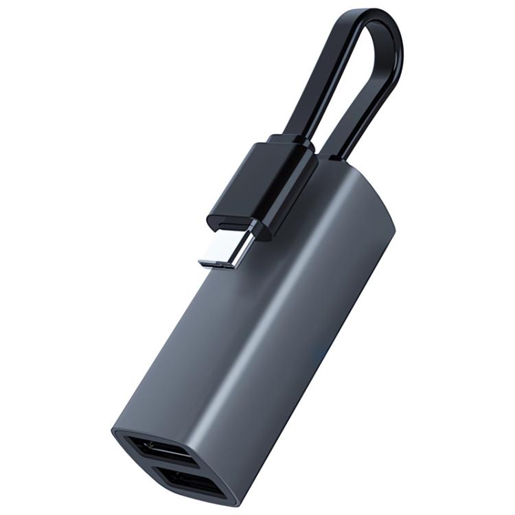 Adaptateur de station d'accueil multifonctionnel portable, USB vers USB3.0 et double USB2.0, Type-C vers USB3.0 et double USB2.0, USB vers USB3.0, double USB2.0, carte SD, TF, Type-C vers USB3.0, double USB2.0, carte SD, TF