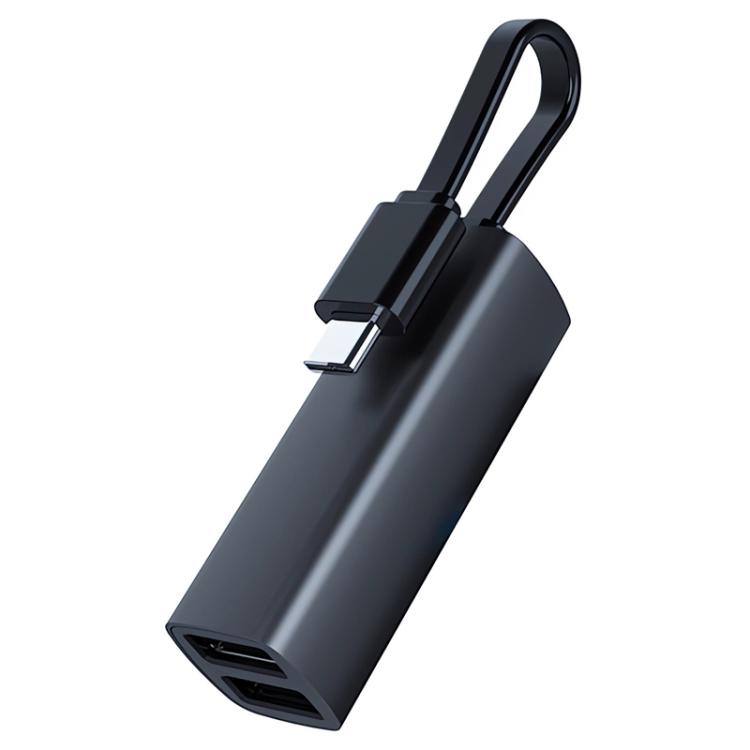 Adaptateur de station d'accueil multifonctionnel portable, USB vers USB3.0 et double USB2.0, Type-C vers USB3.0 et double USB2.0, USB vers USB3.0, double USB2.0, carte SD, TF, Type-C vers USB3.0, double USB2.0, carte SD, TF