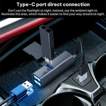 Adaptateur de station d'accueil multifonctionnel portable, USB vers USB3.0 et double USB2.0, Type-C vers USB3.0 et double USB2.0, USB vers USB3.0, double USB2.0, carte SD, TF, Type-C vers USB3.0, double USB2.0, carte SD, TF
