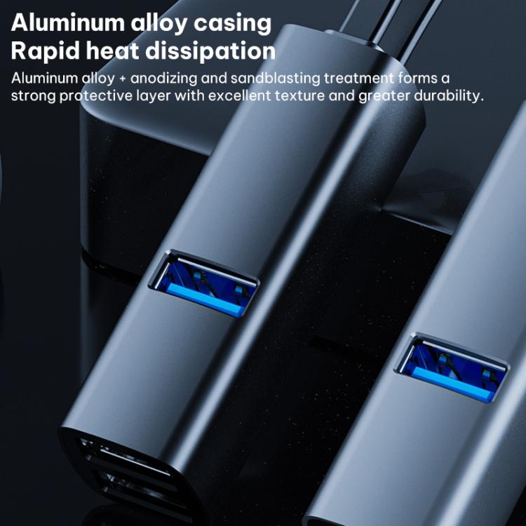 Adaptateur de station d'accueil multifonctionnel portable, USB vers USB3.0 et double USB2.0, Type-C vers USB3.0 et double USB2.0, USB vers USB3.0, double USB2.0, carte SD, TF, Type-C vers USB3.0, double USB2.0, carte SD, TF