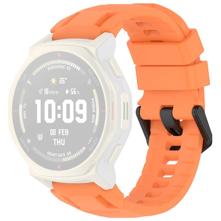 xDfind Solid Color Black Buckle Silicone Watch Band, For Amazfit T-Rex 3 Pro 44mm