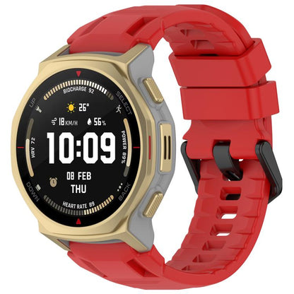 xDfind Solid Color Black Buckle Silicone Watch Band, For Amazfit T-Rex 3 Pro 44mm