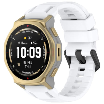 xDfind Solid Color Black Buckle Silicone Watch Band, For Amazfit T-Rex 3 Pro 44mm