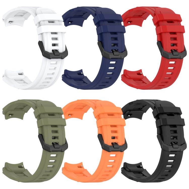 xDfind Solid Color Black Buckle Silicone Watch Band, For Amazfit T-Rex 3 Pro 48mm