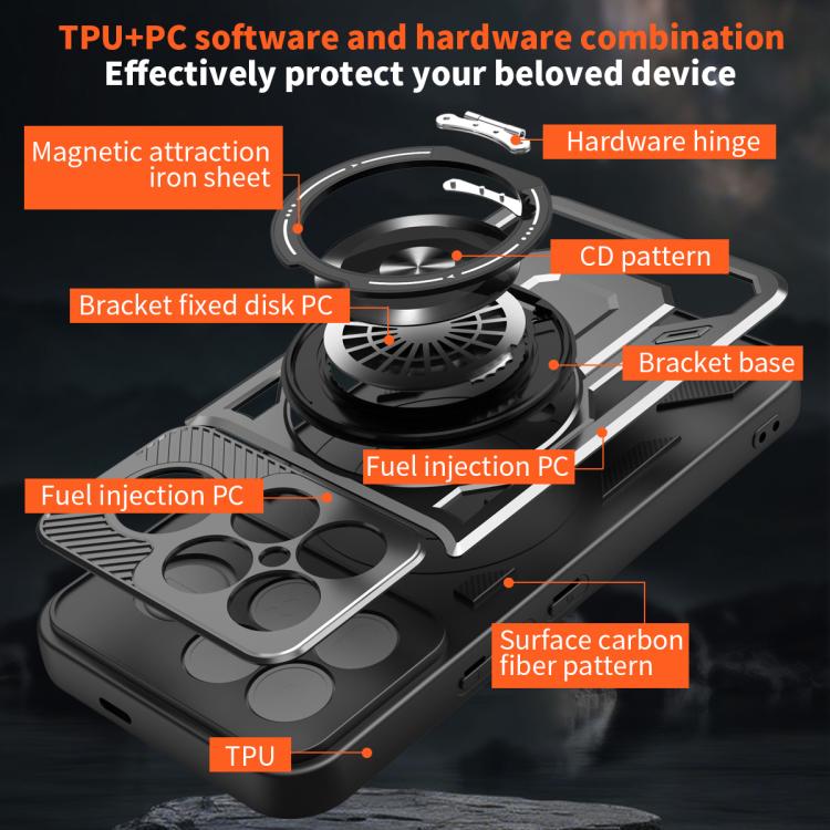 Armor Rotating Holder MagSafe Phone Case, For Redmi K90 Pro Max / Poco F8 Ultra, For Redmi K90 / Poco F8 Pro, For Redmi 15 5G Global / 4G SEA 169mm, For Redmi 15 5G / 4G EU 171mm, For Redmi 15C 5G / 4G Global 171mm