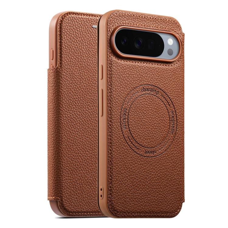 ESEBLE Ultra-thin Card Slot Magnetic Vegan Leather Phone Case, For Google Pixel 10 Pro XL / 9 Pro XL, For Google Pixel 10 Pro / 9 Pro