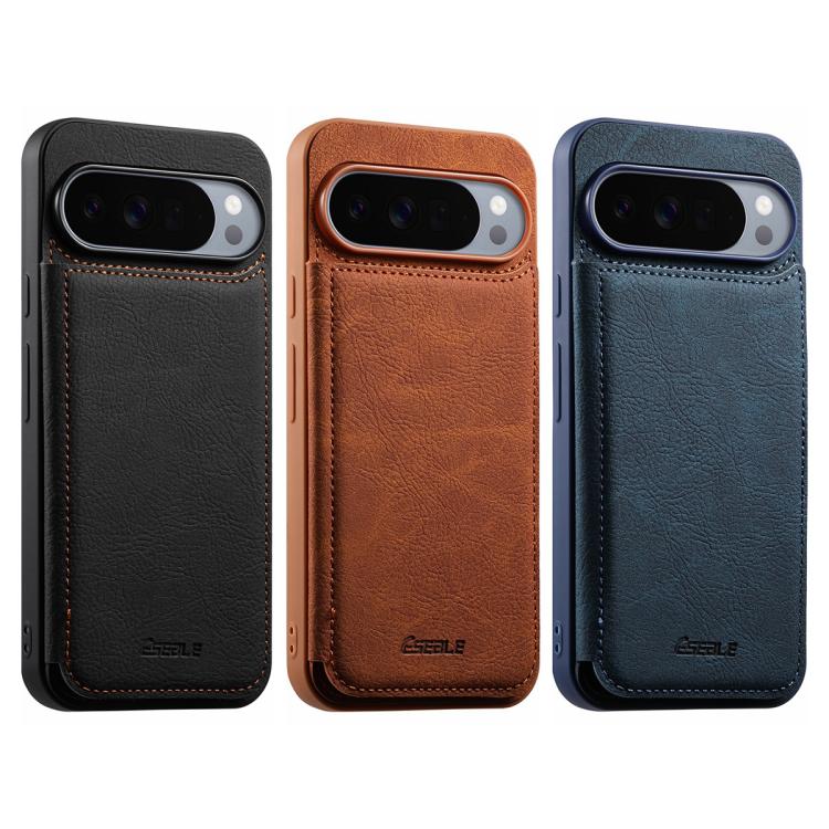 ESEBLE Retro Texture Double Buckle Card Slot Phone Case, For Google Pixel 10 Pro XL / 9 Pro XL, For Google Pixel 10 Pro / 9 Pro