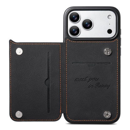 ESEBLE Retro Texture Double Buckle Card Slot Phone Case, For Google Pixel 10 Pro XL / 9 Pro XL, For Google Pixel 10 Pro / 9 Pro