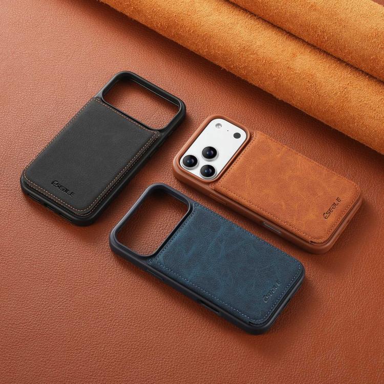 ESEBLE Retro Texture Double Buckle Card Slot Phone Case, For Google Pixel 10 Pro XL / 9 Pro XL, For Google Pixel 10 Pro / 9 Pro