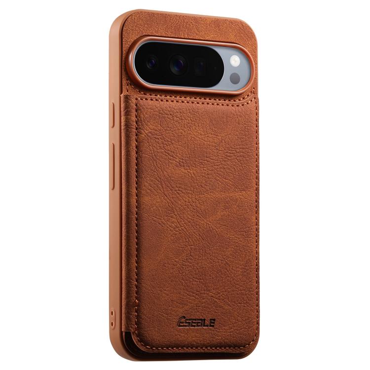 ESEBLE Retro Texture Double Buckle Card Slot Phone Case, For Google Pixel 10 Pro XL / 9 Pro XL, For Google Pixel 10 Pro / 9 Pro