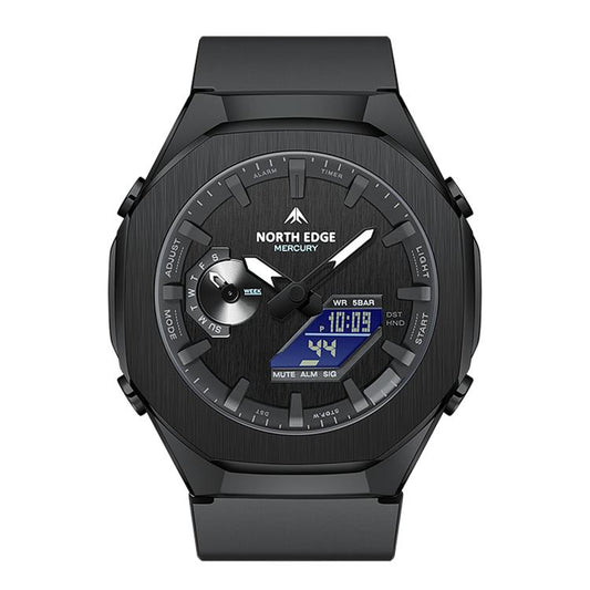 Montre électronique lumineuse NORTH EDGE Mercury Outdoor Sports en alliage de zinc, 5 ATM