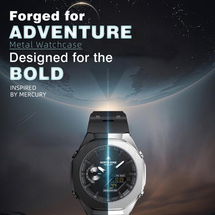 NORTH EDGE Mercury Outdoor Sports Zinc Alloy 5ATM Luminous Electronic Watch