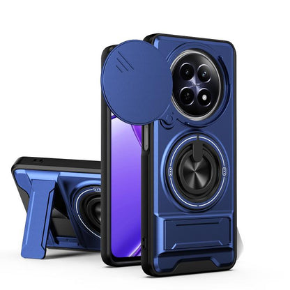 Lens Sliding Window Multifunctional Magnetic Shockproof Phone Case, For Realme 16T 5G, For Realme C61 4G Global / C63, For Realme 12 5G