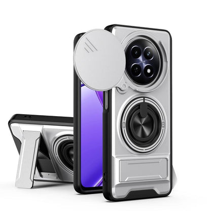 Lens Sliding Window Multifunctional Magnetic Shockproof Phone Case, For Realme 16T 5G, For Realme C61 4G Global / C63, For Realme 12 5G
