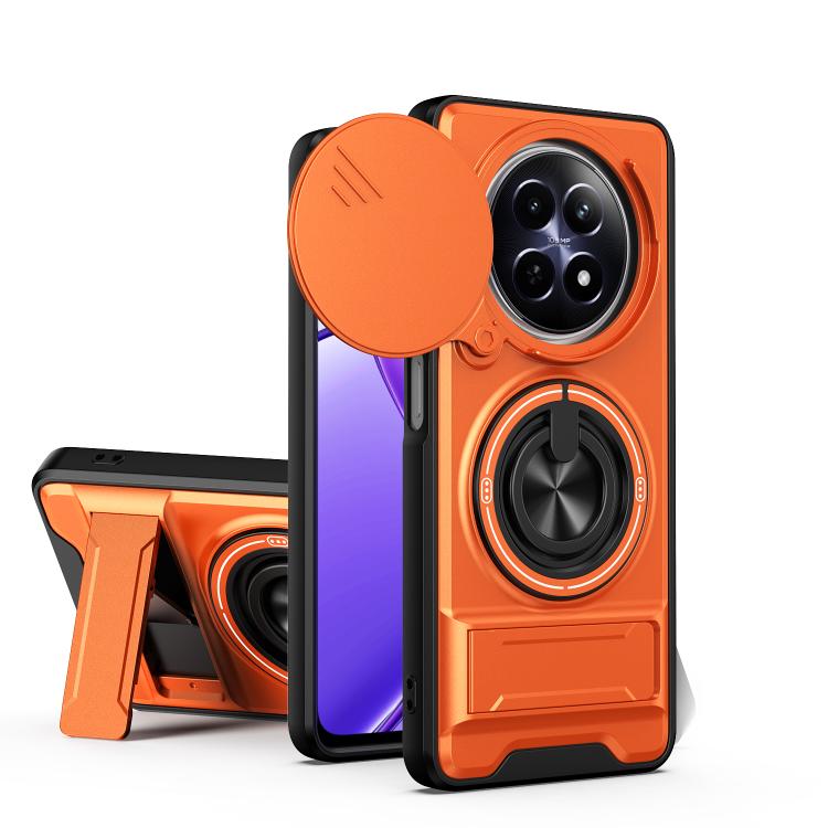 Lens Sliding Window Multifunctional Magnetic Shockproof Phone Case, For Realme 16T 5G, For Realme C61 4G Global / C63, For Realme 12 5G