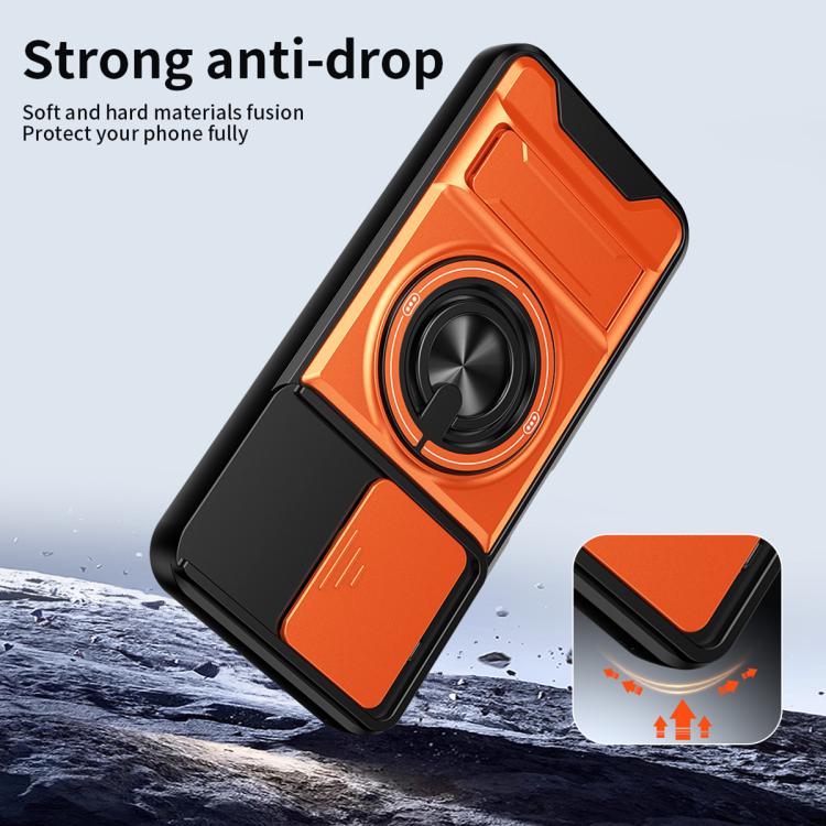 Lens Sliding Window Multifunctional Magnetic Shockproof Phone Case, For Realme 16T 5G, For Realme C61 4G Global / C63, For Realme 12 5G