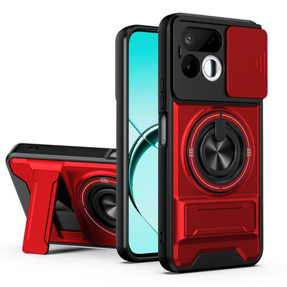Lens Sliding Window Multifunctional Magnetic Shockproof Phone Case, For Realme 16T 5G, For Realme C61 4G Global / C63, For Realme 12 5G