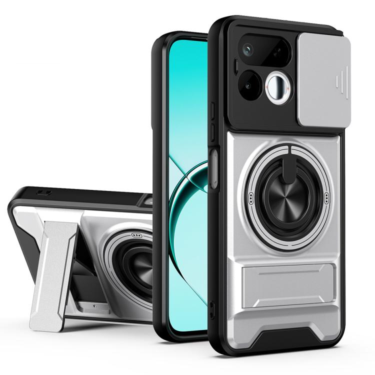 Lens Sliding Window Multifunctional Magnetic Shockproof Phone Case, For Realme 16T 5G, For Realme C61 4G Global / C63, For Realme 12 5G
