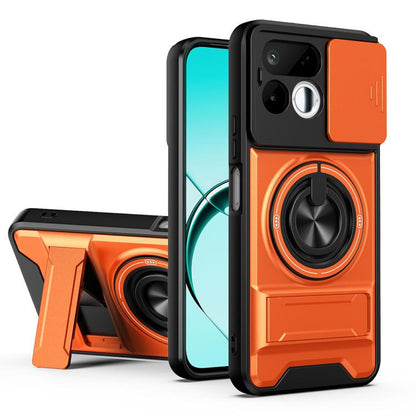 Lens Sliding Window Multifunctional Magnetic Shockproof Phone Case, For Realme 16T 5G, For Realme C61 4G Global / C63, For Realme 12 5G