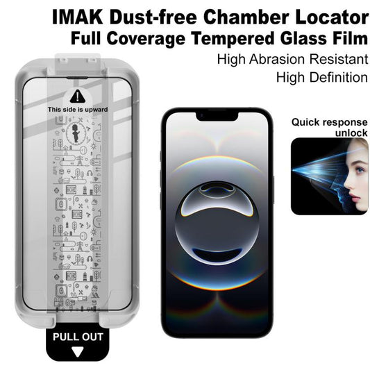 imak Dust-free Chamber Locator Full Coverage Tempered Glass Film, For iPhone 16e / 17e, For iPhone 17 Pro Max, For iPhone 17 Pro, For iPhone 17, For iPhone Air, For iPhone 16 Pro Max, For iPhone 16 Pro, For iPhone 16 Plus, For iPhone 16                ...
