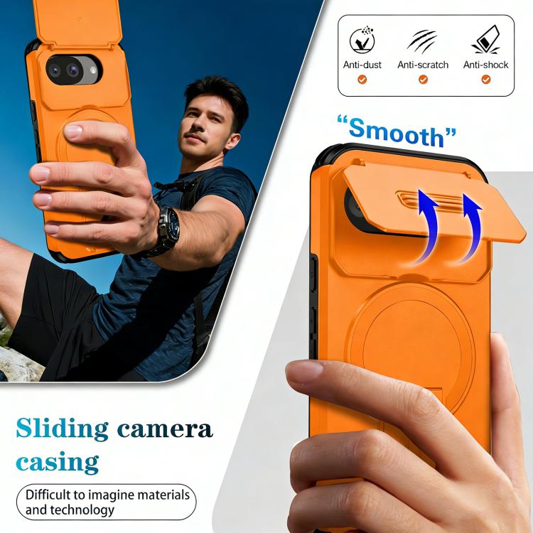 Sliding Camshield MagSafe Holder Phone Case, For Google Pixel 10a, For Google Pixel 10 Pro XL / 9 Pro XL, For Google Pixel 10 / 10 Pro / 9 / 9 Pro, For Google Pixel 9a, For Google Pixel 8a, For Google Pixel 8 Pro, For Google Pixel 8