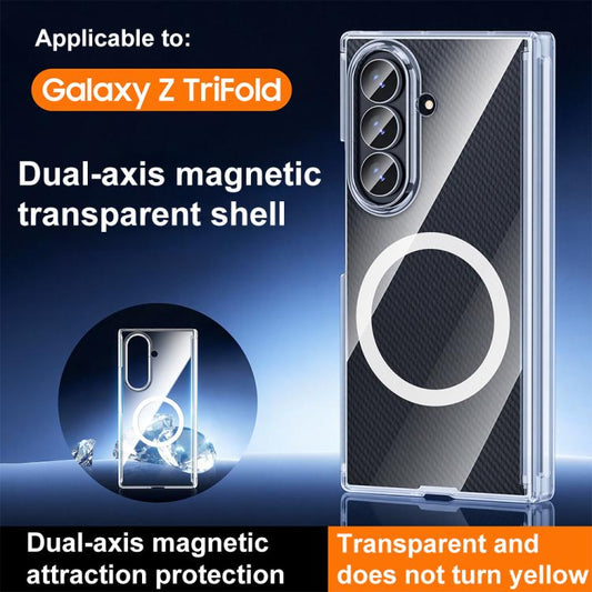 Dual Axis Magnetic Transparent Phone Case, For Samsung Galaxy Z TriFold