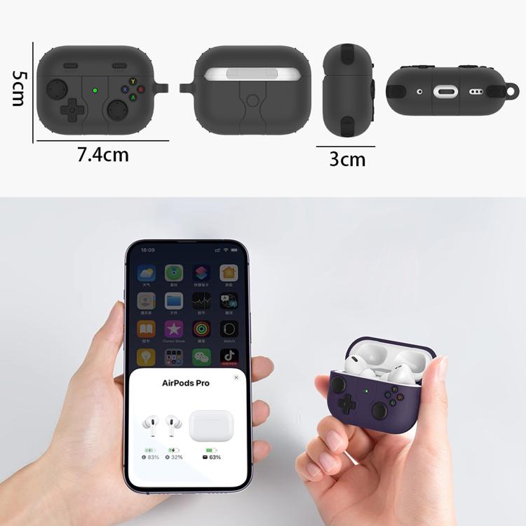 Étui en silicone XDcase style console de jeux rétro pour écouteurs, compatible avec AirPods Pro 3, AirPods 4, AirPods Pro 2 / 1