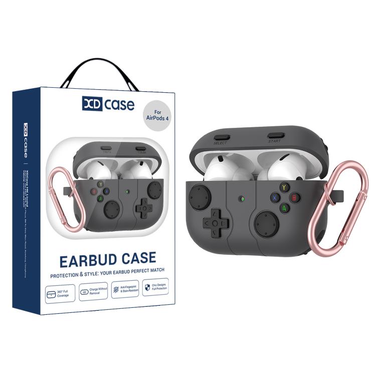 Étui en silicone XDcase style console de jeux rétro pour écouteurs, compatible avec AirPods Pro 3, AirPods 4, AirPods Pro 2 / 1