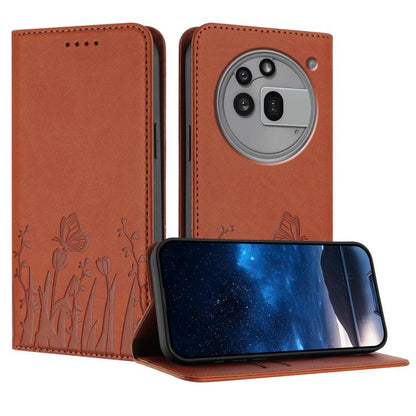 Tulips Butterfly Pattern Magnetic Vegan Leather Phone Case, For Nothing Phone 4a Pro, For Nothing Phone 4a, For Nothing CMF Phone 2 Pro, For Nothing Phone 3a, For Nothing Phone 3a Pro, For Nothing Phone 2a, For Nothing Phone 2, For Nothing Phone 1