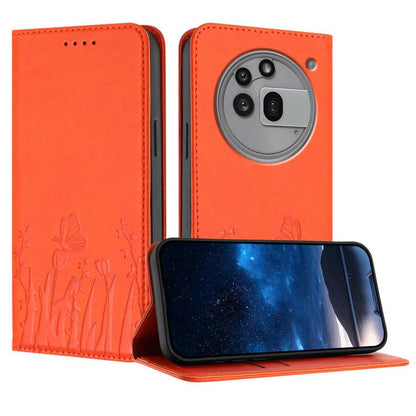Tulips Butterfly Pattern Magnetic Vegan Leather Phone Case, For Nothing Phone 4a Pro, For Nothing Phone 4a, For Nothing CMF Phone 2 Pro, For Nothing Phone 3a, For Nothing Phone 3a Pro, For Nothing Phone 2a, For Nothing Phone 2, For Nothing Phone 1