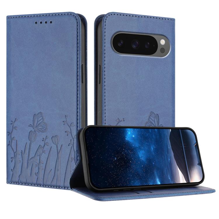 Tulips Butterfly Pattern Magnetic Vegan Leather Phone Case, For Google Pixel 10a, For Google Pixel 10 Pro XL, For Google Pixel 10 / 10 Pro, For Google Pixel 9a, For Google Pixel 9 Pro XL, For Google Pixel 9 / 9 Pro, For Google Pixel 8a                 ...