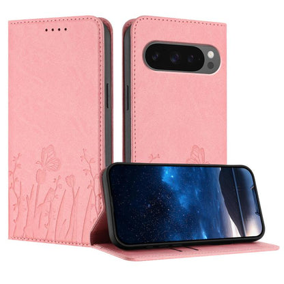 Tulips Butterfly Pattern Magnetic Vegan Leather Phone Case, For Google Pixel 10a, For Google Pixel 10 Pro XL, For Google Pixel 10 / 10 Pro, For Google Pixel 9a, For Google Pixel 9 Pro XL, For Google Pixel 9 / 9 Pro, For Google Pixel 8a                 ...