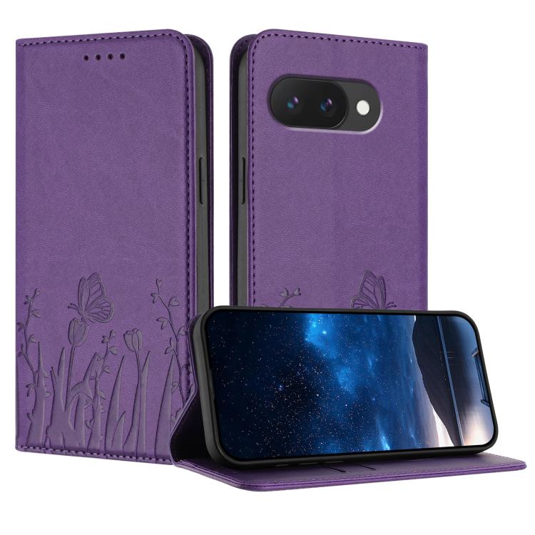 Tulips Butterfly Pattern Magnetic Vegan Leather Phone Case, For Google Pixel 10a, For Google Pixel 10 Pro XL, For Google Pixel 10 / 10 Pro, For Google Pixel 9a, For Google Pixel 9 Pro XL, For Google Pixel 9 / 9 Pro, For Google Pixel 8a                 ...
