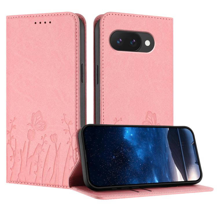 Tulips Butterfly Pattern Magnetic Vegan Leather Phone Case, For Google Pixel 10a, For Google Pixel 10 Pro XL, For Google Pixel 10 / 10 Pro, For Google Pixel 9a, For Google Pixel 9 Pro XL, For Google Pixel 9 / 9 Pro, For Google Pixel 8a                 ...