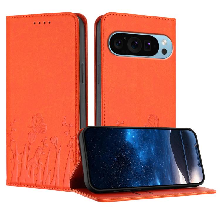 Tulips Butterfly Pattern Magnetic Vegan Leather Phone Case, For Google Pixel 10a, For Google Pixel 10 Pro XL, For Google Pixel 10 / 10 Pro, For Google Pixel 9a, For Google Pixel 9 Pro XL, For Google Pixel 9 / 9 Pro, For Google Pixel 8a                 ...