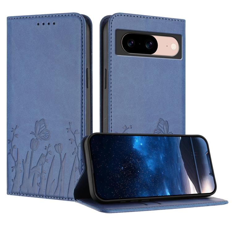 Tulips Butterfly Pattern Magnetic Vegan Leather Phone Case, For Google Pixel 10a, For Google Pixel 10 Pro XL, For Google Pixel 10 / 10 Pro, For Google Pixel 9a, For Google Pixel 9 Pro XL, For Google Pixel 9 / 9 Pro, For Google Pixel 8a                 ...