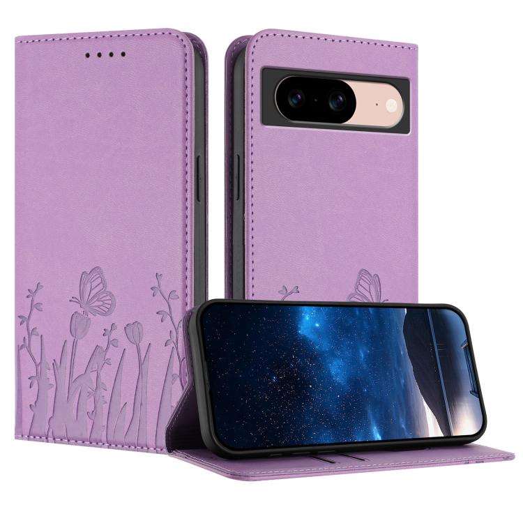 Tulips Butterfly Pattern Magnetic Vegan Leather Phone Case, For Google Pixel 10a, For Google Pixel 10 Pro XL, For Google Pixel 10 / 10 Pro, For Google Pixel 9a, For Google Pixel 9 Pro XL, For Google Pixel 9 / 9 Pro, For Google Pixel 8a                 ...