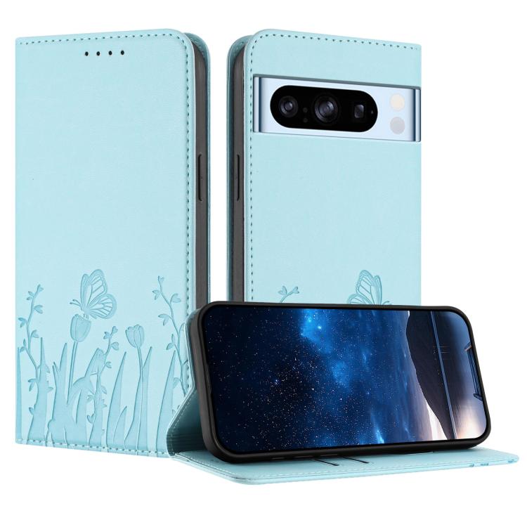 Tulips Butterfly Pattern Magnetic Vegan Leather Phone Case, For Google Pixel 10a, For Google Pixel 10 Pro XL, For Google Pixel 10 / 10 Pro, For Google Pixel 9a, For Google Pixel 9 Pro XL, For Google Pixel 9 / 9 Pro, For Google Pixel 8a                 ...
