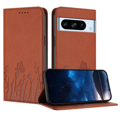 Tulips Butterfly Pattern Magnetic Vegan Leather Phone Case, For Google Pixel 10a, For Google Pixel 10 Pro XL, For Google Pixel 10 / 10 Pro, For Google Pixel 9a, For Google Pixel 9 Pro XL, For Google Pixel 9 / 9 Pro, For Google Pixel 8a                 ...