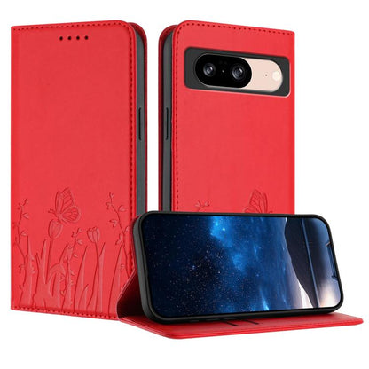 Tulips Butterfly Pattern Magnetic Vegan Leather Phone Case, For Google Pixel 10a, For Google Pixel 10 Pro XL, For Google Pixel 10 / 10 Pro, For Google Pixel 9a, For Google Pixel 9 Pro XL, For Google Pixel 9 / 9 Pro, For Google Pixel 8a                 ...