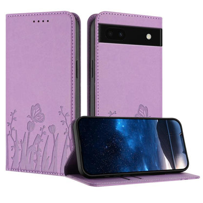 Tulips Butterfly Pattern Magnetic Vegan Leather Phone Case, For Google Pixel 7a, For Google Pixel 7 Pro, For Google Pixel 7, For Google Pixel 6a
