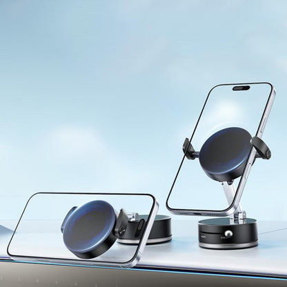 A9 Pro Foldable Clamp-type Nano Vacuum Magnetic 360-degree Rotation Car Phone Holder, A9 Pro (Black), A9 Pro (White)